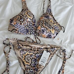 Shade & Shore Women's Patterned Bikini Set - Multicolor